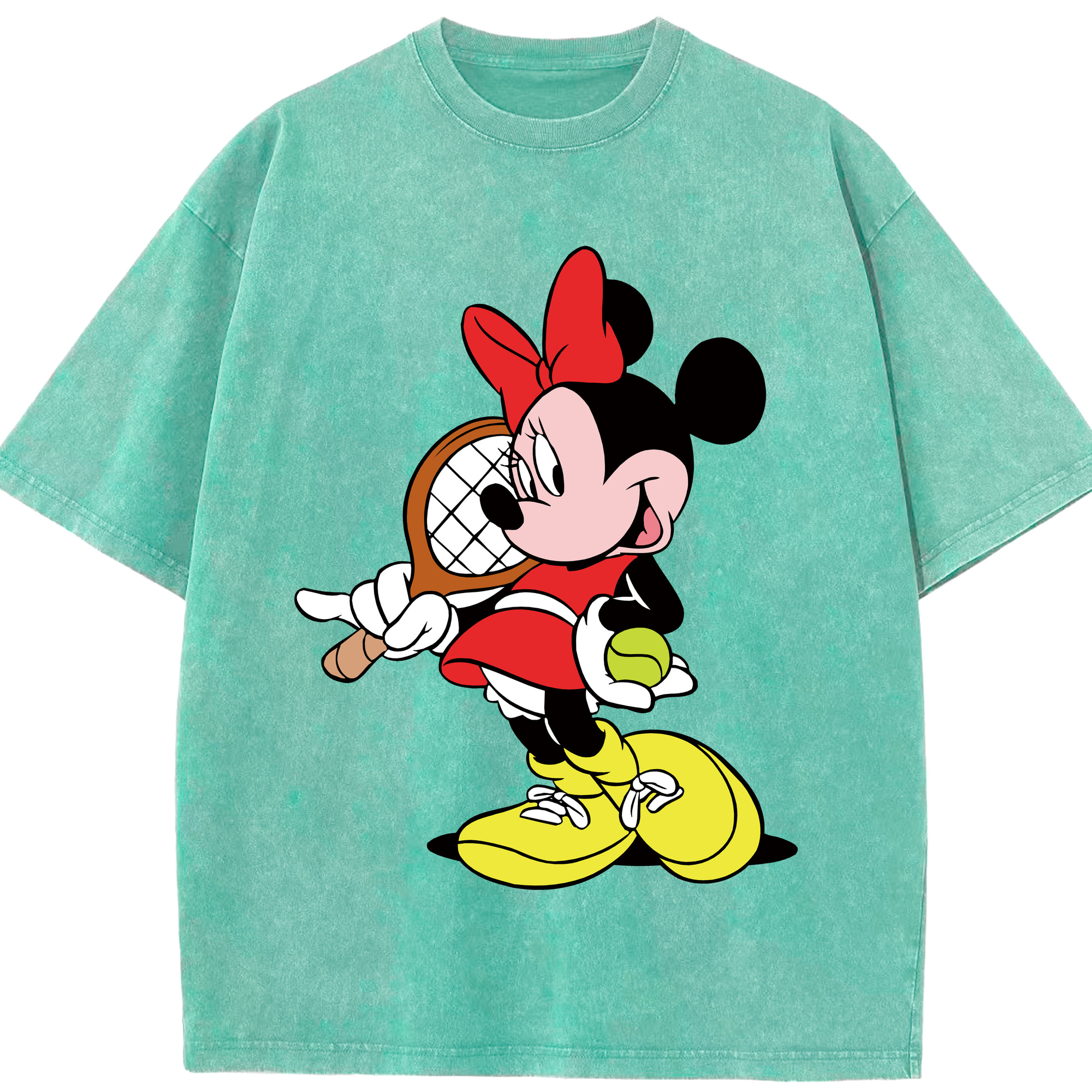 （画像用） ミッキーマウス Mickey Mouse 綿100% ヴィンテージ風 半袖Tシャツ（フロントプリント）